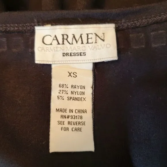 Carmen Marc Valvo Balck Cocktail Dress Size XS - Picture 10 of 13